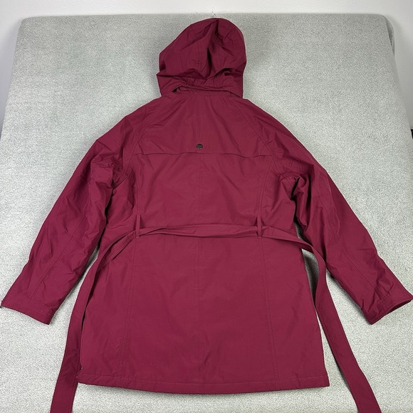 Lands End Jacket Womens L 14–16 Plum Parka Insulated Belted Winter Coat READ - Picture 10 of 16